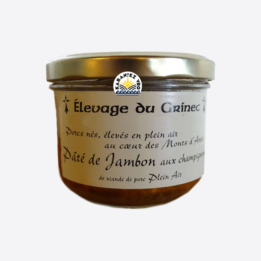ORGANIC pâté of ham with mushrooms from the Arrée mountains - Breton products - KARANTEZ VRO